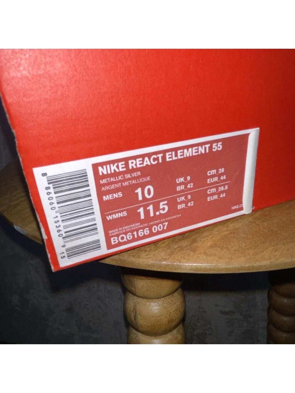 Nike React Element 55 Running Shoes Grey Metallic Sneakers BQ6166-007 Men’s SLD